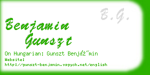 benjamin gunszt business card